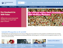 Tablet Screenshot of hwk-ulm.de